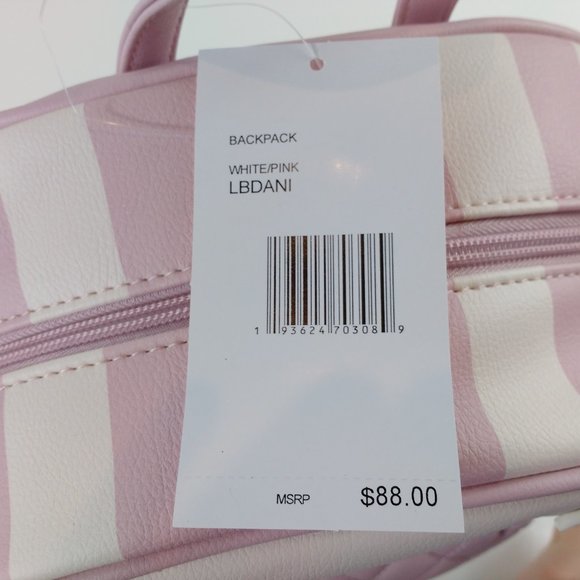 Luv Betsey Johnson Pink White Cat Backpack - Picture 9 of 9